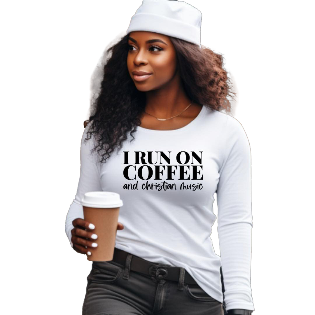 I Run On Coffee Long Sleeve T-Shirt