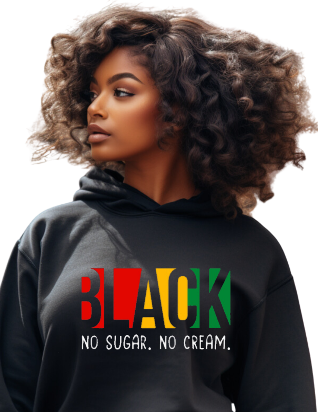 BLACK no sugar no cream Hoodie