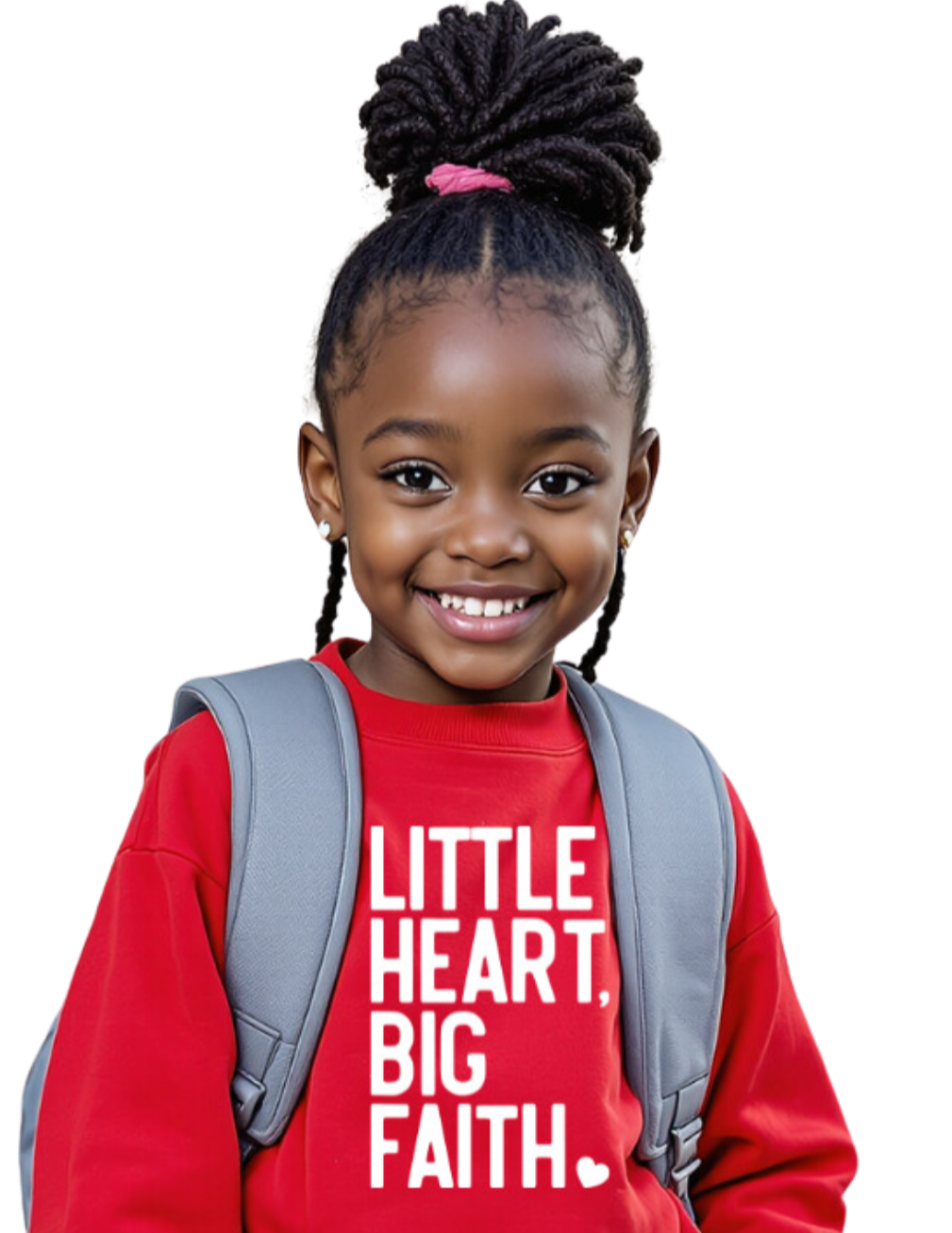 Little Heart Big Faith Kid T-Shirt
